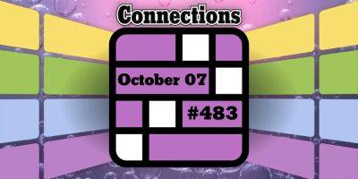 Today's Connections Hints & Answers For October 7, 2024 (Puzzle #483)