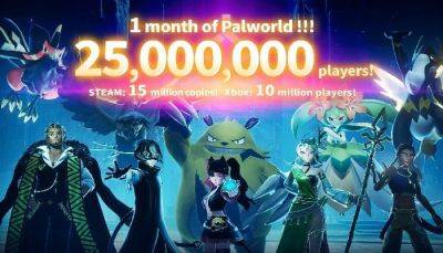 Palworld Has Reached 25 Million Players in First Month of Release