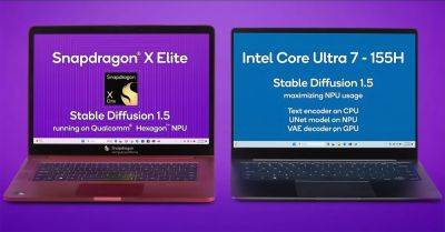 Omar Sohail - Snapdragon X Elite Can Generate Up To 10 Times More Images For A Single Prompt In Stable Diffusion 1.5 Compared To The Intel Core Ultra 7 155H CPU - wccftech.com
