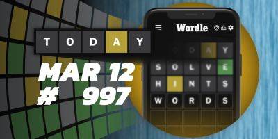 Today's Wordle Hints & Answer - March 12, 2024 (Puzzle #997)