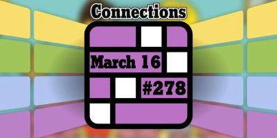 Today's Connections Hints & Answers For March 16, 2024 (Puzzle #278)