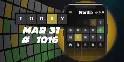 Today's Wordle Hints & Answer - March 31, 2024 (Puzzle #1016)