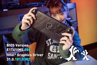 MSI Claw Handheld Receives Big Boost In Gaming Performance With New BIOS & Intel GPU Drivers, Up To 44% Gain