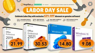 Keysfan Labor Day Sale: Permanent Microsoft Office 2021 Pro Plus, Windows 11 Pro and More Keys on Discount