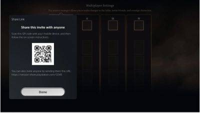 PlayStation players can now join parties via QR code