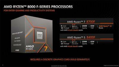 Hassan Mujtaba - Nova Lake - AMD Targets Intel Core i5 With $269 Ryzen 7 8700F & $169 Ryzen 5 8400F APUs, Up To 24% Faster Gaming Performance - wccftech.com - Eu - Usa