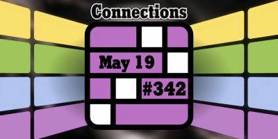 Today's Connections Hints & Answers For May 19, 2024 (Puzzle #342)