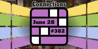 Today's Connections Hints & Answers For June 28, 2024 (Puzzle #382) - screenrant.com - Britain - New York