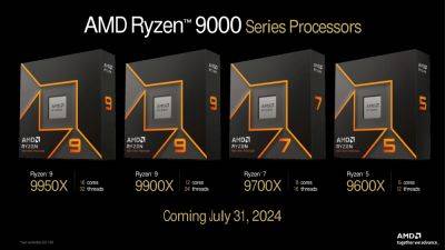 Hassan Mujtaba - Brand New - AMD Ryzen 9000 “Zen 5” Desktop CPUs Officially Launch on 31st July: Lower Power & Cooler, New Overclocking Features, 9950X, 9900X, 9700X, 9600X Performance & 3D V-Cache Comparisons - wccftech.com