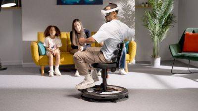 If you want to have fun while looking silly, check out the Roto VR Explorer, a super spinny chair that aims to solve motion sickness while VR gaming