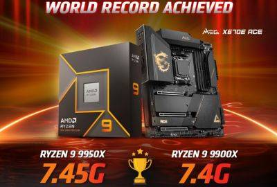 MSI Sets AMD Ryzen 9000 “Zen 5″Overclocking World Record With MEG X670E ACE: Ryzen 9 9950X Pushed To 7.45 GHz, 9900X To 7.4 GHz