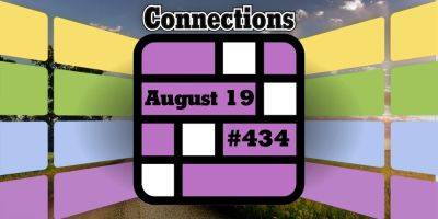 Today's Connections Hints & Answers For August 19, 2024 (Puzzle #434)