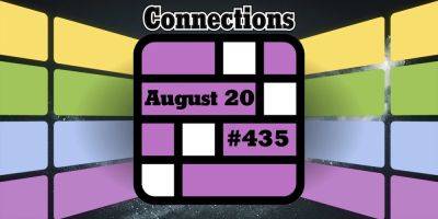 Today's Connections Hints & Answers For August 20, 2024 (Puzzle #435) - screenrant.com