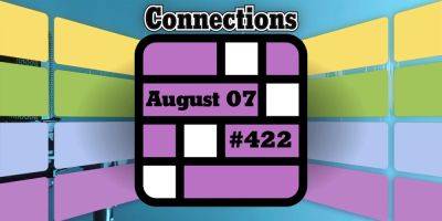 Today's Connections Hints & Answers For August 7, 2024 (Puzzle #422)