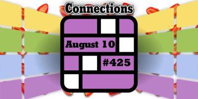 Today's Connections Hints & Answers For August 10, 2024 (Puzzle #425) - screenrant.com