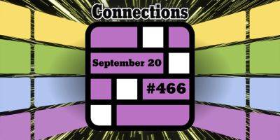 Today's Connections Hints & Answers For September 20, 2024 (Puzzle #466) - screenrant.com