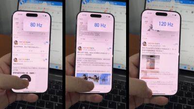 iOS 18 Revealed To Be Limiting An iPhone’s Refresh Rate To 80Hz, With Video Evidence Showing That The Display Rarely Touches 120Hz During Scrolling